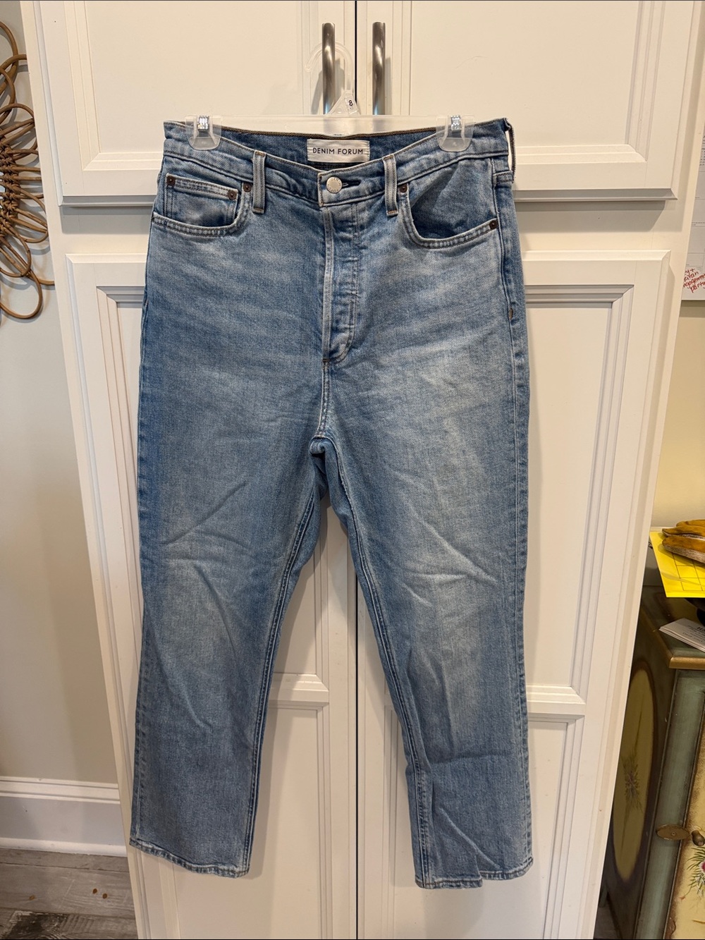 Denim Forum Men's Faded Blue Relaxed Jeans